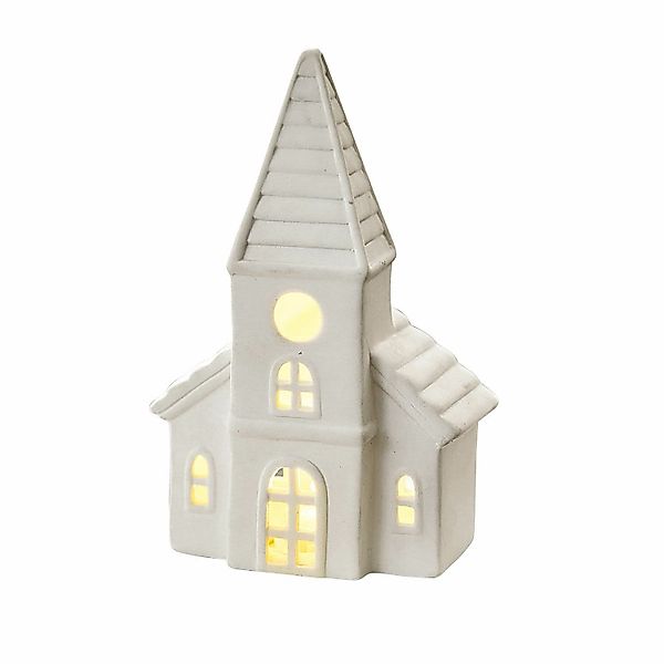Mirabeau Weihnachtsfigur LED-Deko-Haus Melena weiß günstig online kaufen