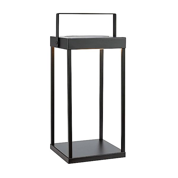 Solarlaterne Pure, schwarz, USB, Metall, Höhe 42 cm günstig online kaufen
