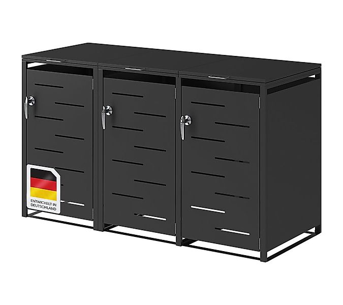 STEELSØN Mülltonnenbox Diorus 240L, abschließbar (Graphitschwarz, verfügbar günstig online kaufen
