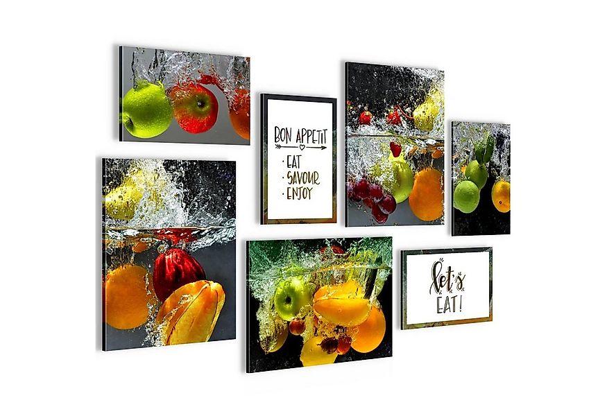 Novart Wandbild Wandbilder Küche Kaffee - AUFHÄNGFERTIG - Küchenbilder Obst günstig online kaufen