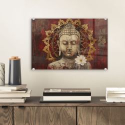 MuchoWow Acrylglasbild Buddha - Mandala - günstig online kaufen