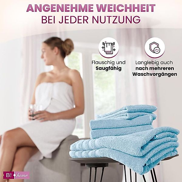 B!HOME Handtücher Set Saunatücher, Duschtücher, Gästehandtücher günstig online kaufen
