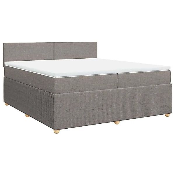vidaXL Boxspringbett mit Matratze Taupe 200x200 cm Stoff 3287560 günstig online kaufen