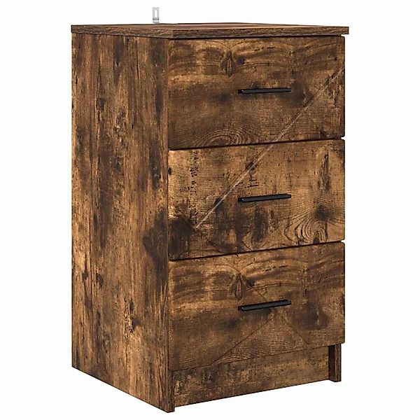 vidaXL Nachttisch Räuchereiche 38 x 38 x 66 cm Holzwerkstoff 883379 günstig online kaufen