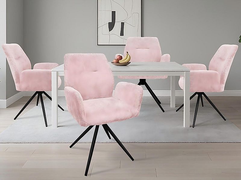 HOMELUX Polsterstuhl 360° Drehbar Esszimmerstühle 4er Set, Küchenstuhl, Stü günstig online kaufen