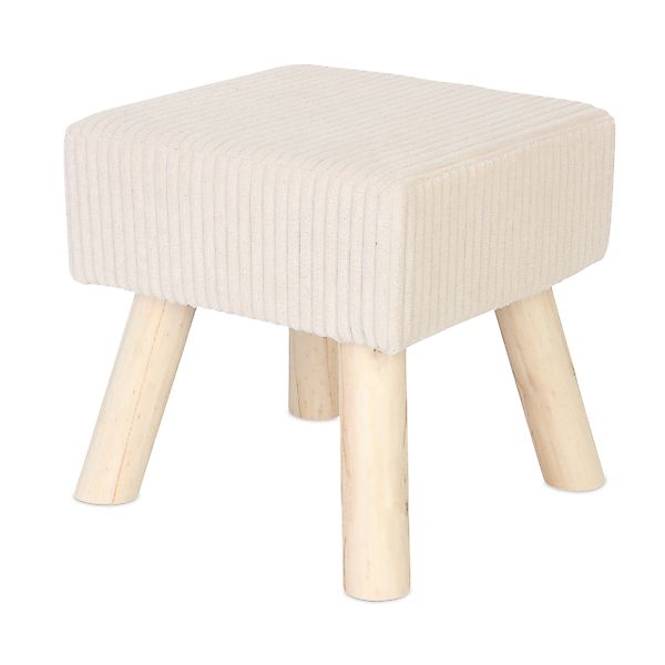 relaxdays Sitzhocker Hocker Cord, Beige günstig online kaufen