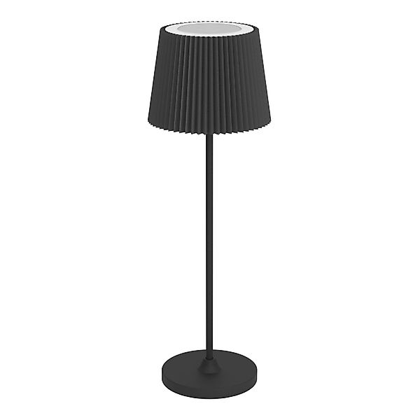 EGLO LED Akku Tischleuchte LEONERO Schwarz kabellos Touchdimmer H 370mm günstig online kaufen