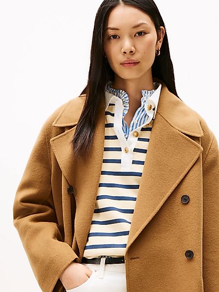 Tommy Hilfiger Kurzmantel "DF WOOL BLEND REG PEACOAT" mit Wolle günstig online kaufen