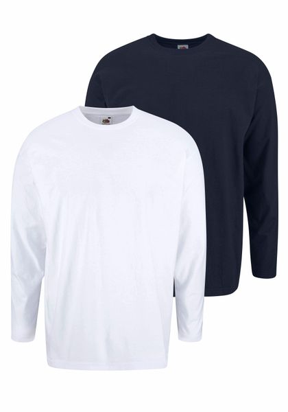 Fruit of the Loom Langarmshirt Packung, 2 Stk. tlg. aus reiner Baumwolle, 2 günstig online kaufen