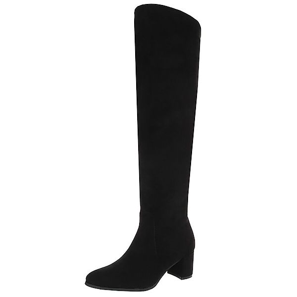 Ital-Design Elegante Overknee-Stiefel mit Blockabsatz für günstig online kaufen