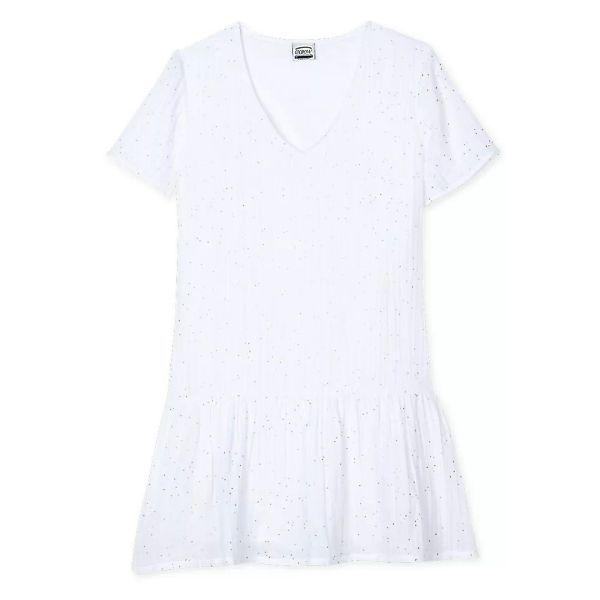 Oxbow Domingo Texturised With Foiled Dots Kurzes Kleid 1 Blanc günstig online kaufen