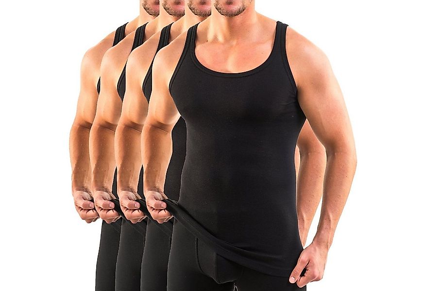 HERMKO Unterhemd 3000 (Pack, 4er) 100 % Bio Baumwolle Tank Top Basic Feinri günstig online kaufen