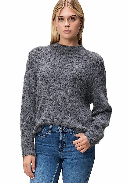 Zero Strickpullover "zero Damen Strickpullover mit Flaum", (1 tlg.), Plain/ günstig online kaufen