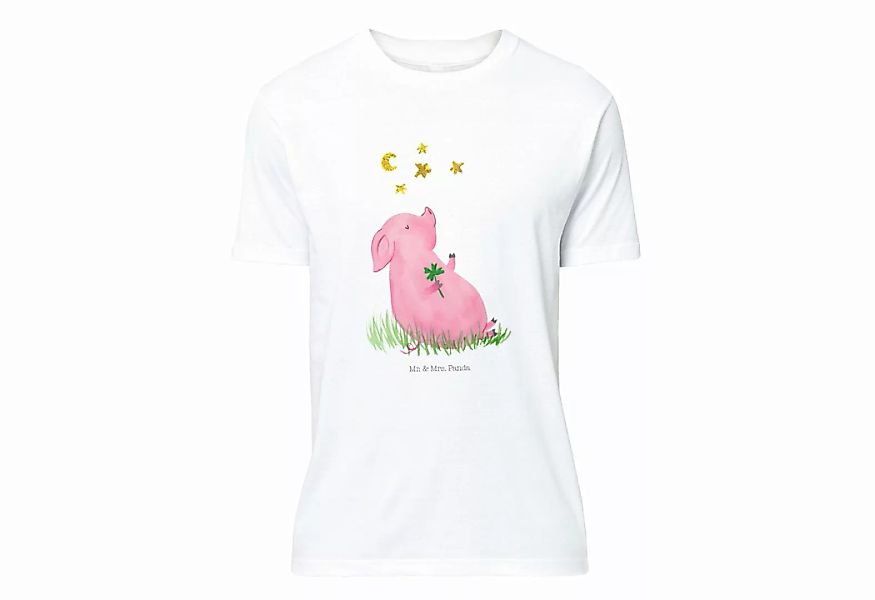 Mr. & Mrs. Panda T-Shirt Glücksschwein - Weiß - Geschenk, Träume, Junggesel günstig online kaufen