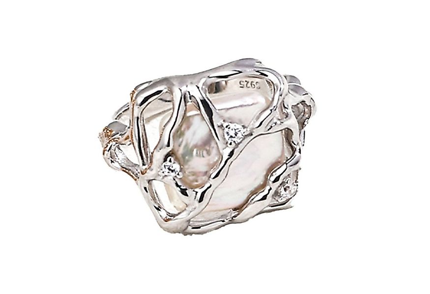 Jumpeak Silberring ring silber 925 damen,perlen ring,quadrat ring,18k ring günstig online kaufen