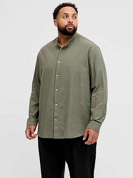 Jack & Jones PlusSize Langarmhemd JJEBREEZE LINEN BLEND BAND SHIRT L PLS mi günstig online kaufen