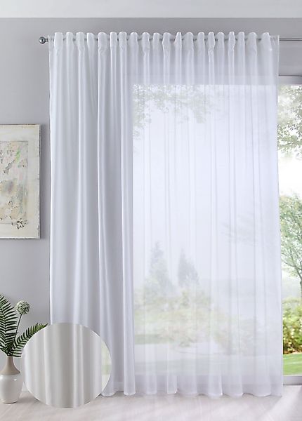 Gardinenbox Gardine (1 St), verdecketeSchlaufen, transparent, günstig online kaufen