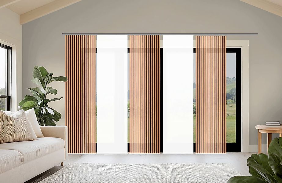 HOME WOHNIDEEN Schiebegardine "PANILO" Paneelwagen 5 Stk. tlg. Schiebewand günstig online kaufen