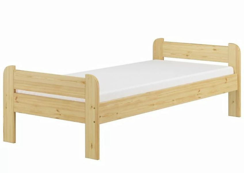 Erst-Holz® Einzelbett mit Kopf- und Fußteil inkl. Rollrost und Matratze nat günstig online kaufen