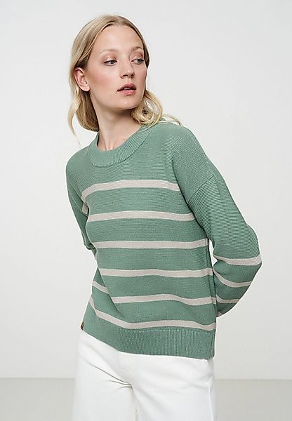 Gestreifter Damen Strickpullover Aus Baumwolle (Bio) | Celosia Stripes günstig online kaufen