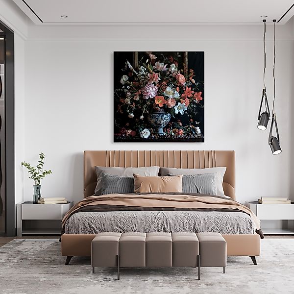 queence Leinwandbild »Blumenstrauß«, Blumen-Blumenbilder-Gemälde-Kunst-Pfla günstig online kaufen