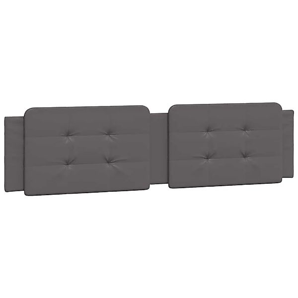 vidaXL Kopfteil-Kissen Zadar Grau 200 cm Kunstleder 374886 günstig online kaufen