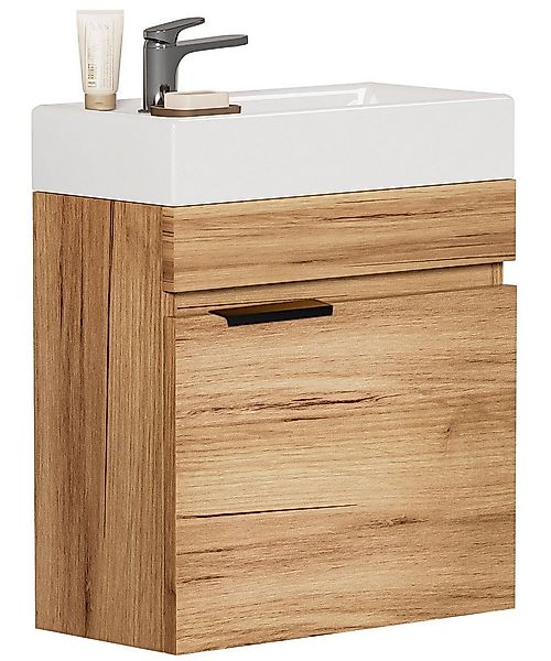 Yorbay Waschtisch Badmöbel Set mit Keramikbecken (Breite 41cm), Kompakter U günstig online kaufen