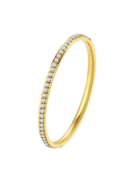 Hey Happiness Fingerring Bandring Zirkonia, 18K günstig online kaufen