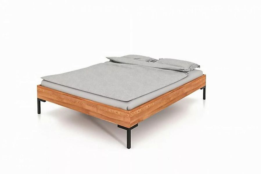 Natur24 Einzelbett Bett Seiba 3 Sonderlänge 160x210 Kernbuche Metallbeine o günstig online kaufen