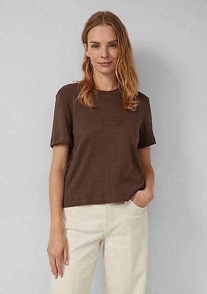 s.Oliver Kurzarmshirt T-Shirt Verkürztes T-Shirt aus Interlockjersey günstig online kaufen