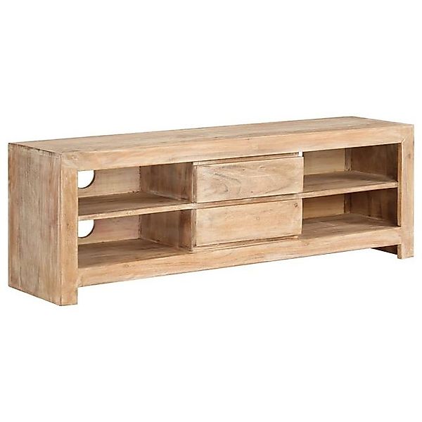 furnicato TV-Schrank Akazienholz Massiv 120 x 30 x 40 cm Hellbraun (1-St) günstig online kaufen