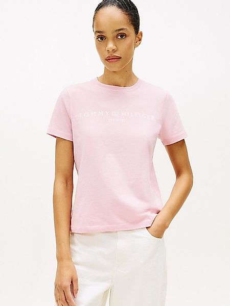 Tommy Hilfiger Kurzarmshirt REG CORP LOGO C-NK mit Logoschriftzug und Stick günstig online kaufen