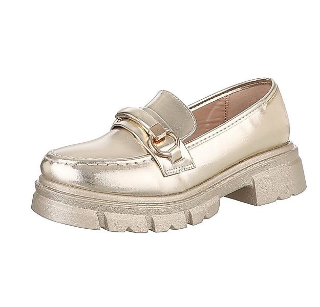 Ital-Design Moderne Damen Loafer mit Schnalle und robuster Sohle Slipper (8 günstig online kaufen