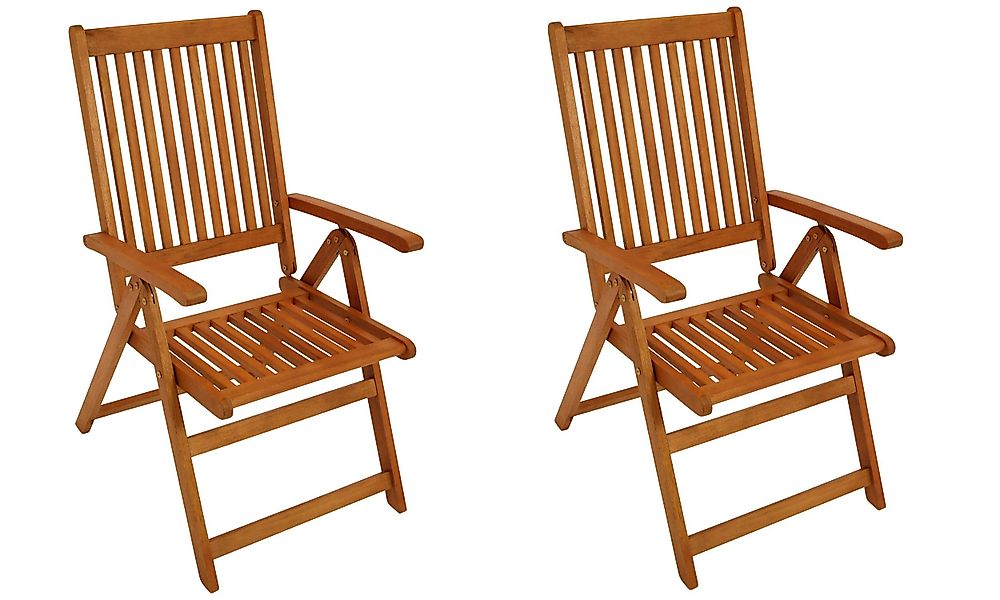 DEGAMO Gartensessel LAGO (2-St), Eukalyptusholz, klappbar, günstig online kaufen