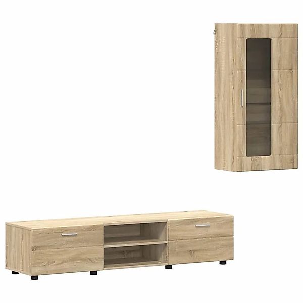 vidaXL TV-Schrankset mit Schubladen mit Tür Sonoma-Eiche Holzwerkstoff 3397 günstig online kaufen
