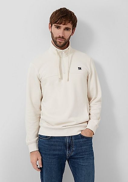 s.Oliver Sweatshirt Sweatshirt Sweatshirt mit Eingrifftaschen und Label-Pat günstig online kaufen