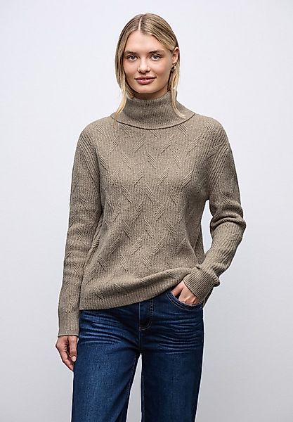 STREET ONE Rollkragenpullover aus Baumwolle mit Stretchanteil günstig online kaufen