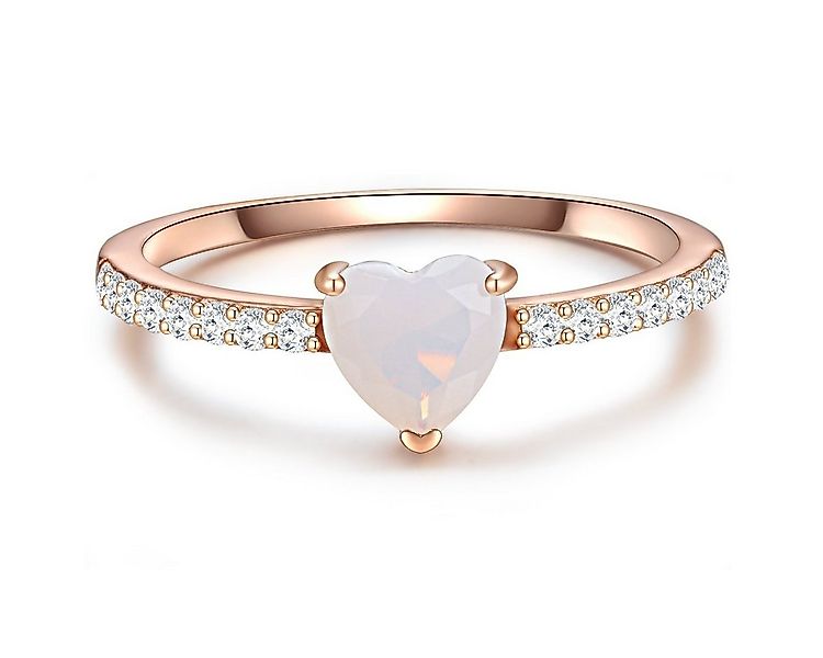 Glanzstücke München Silberring Herz roségold, Ring Sterling Silber roségold günstig online kaufen