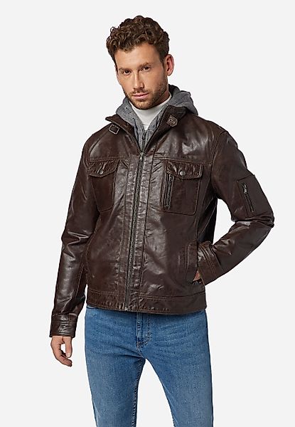 RICANO Lederjacke Rex hochwertiges Büffelleder abtrennbarer günstig online kaufen