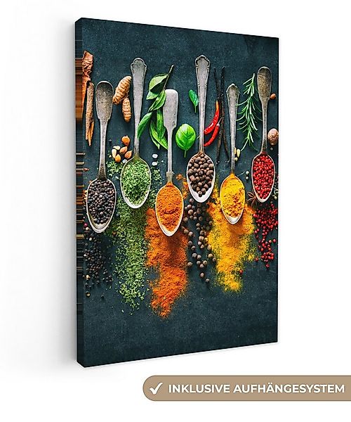 OneMillionCanvasses® Leinwandbild Löffel - Gewürze - Farbenfroh - Gewürze, günstig online kaufen