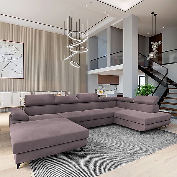 Masseno Ecksofa RUBANO mit Schlaffunktion U-Form, günstig online kaufen