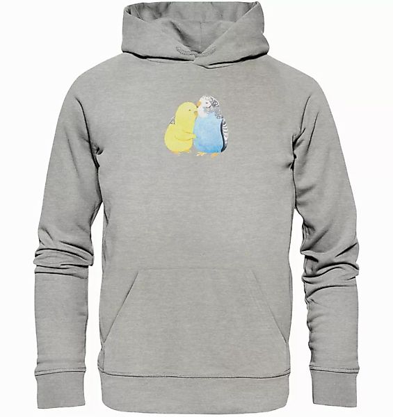 Mr. & Mrs. Panda Hoodie Größe M Wellensittich Liebe - Heather Grey - Gesche günstig online kaufen