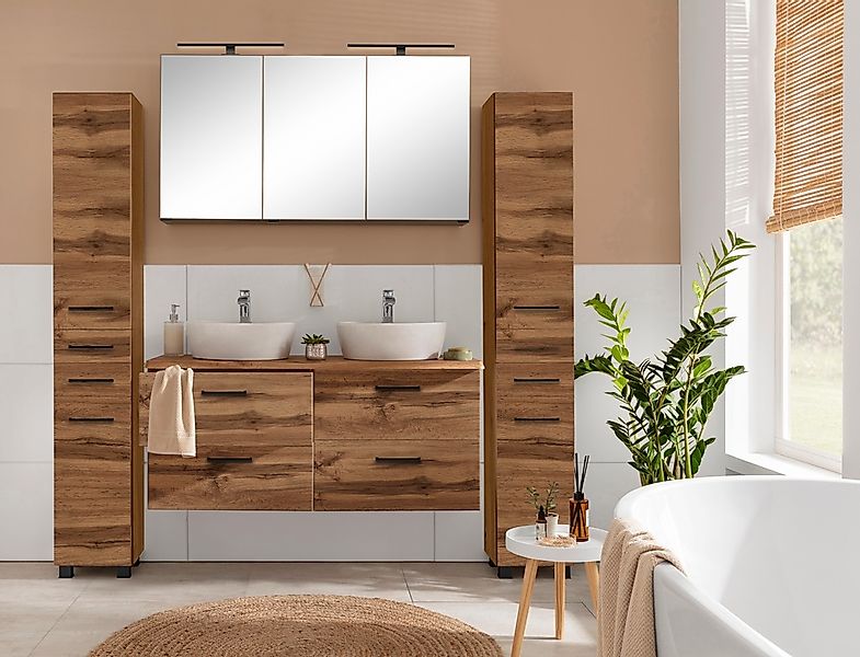 welltime Spiegelschrank ""Trento", Badezimmerschrank, Badmöbel", Breite 120 günstig online kaufen