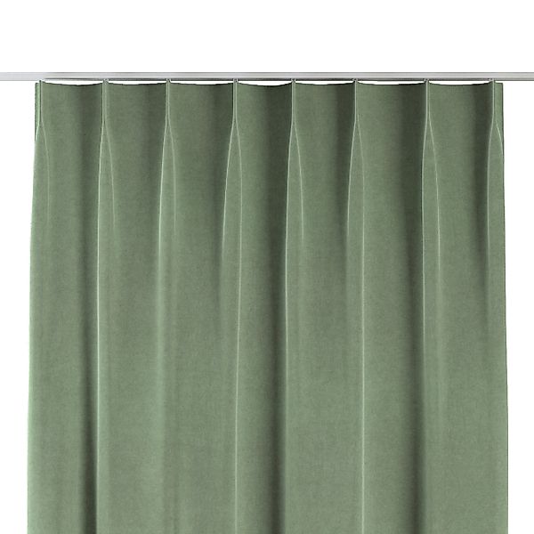 Vorhang mit flämischen 1-er Falten, grün, Crema (185-83) günstig online kaufen