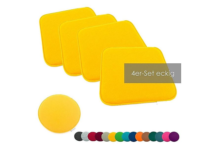 heimtexland Sitzkissen Filz Sitzauflage Stuhlkissen Bankkissen abwaschbar, günstig online kaufen