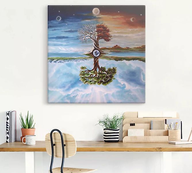 Artland Leinwandbild »Jahreszeitenbaum«, Vier Jahreszeiten, (1 St.), auf Ke günstig online kaufen