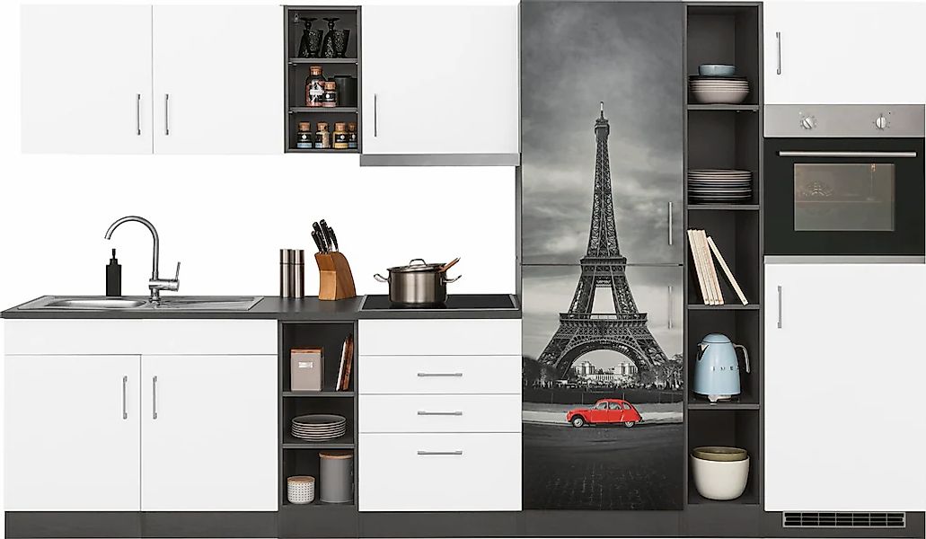 HELD MÖBEL Küchenzeile "Paris", mit E-Geräten, Breite 340 cm, wahlweise mit günstig online kaufen