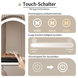 MCURO Kosmetikspiegel mit beleuchtung (Tischspiegel, Stabiler günstig online kaufen