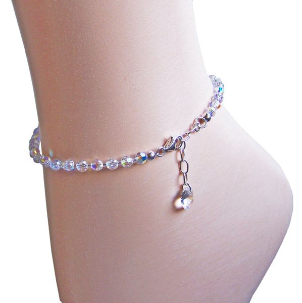 Schöner-SD Fußkette funkelnde Kristallperlen Fußkette mit günstig online kaufen