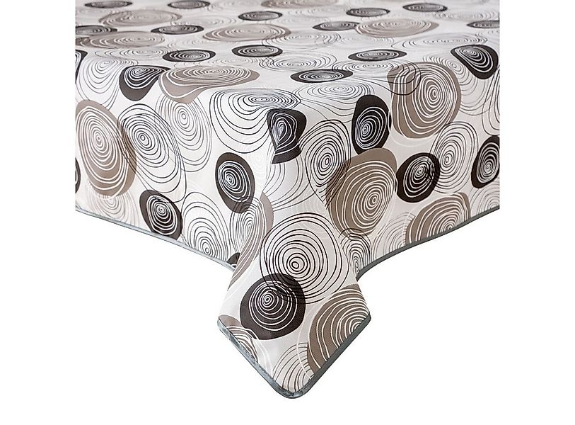 texpot Tischdecke Wachstuch graue Kringel abwischbar Wachstuchtischdecke (1 günstig online kaufen